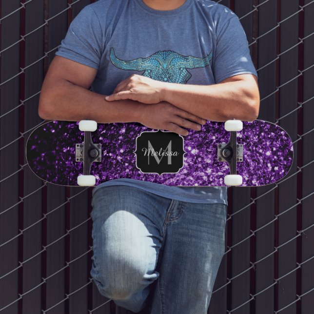 Skate Escuro Roxo Brilhante brilhante brilha Monograma (Ao ar livre 3)