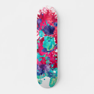 Skate Esmalte de aquarela colorido