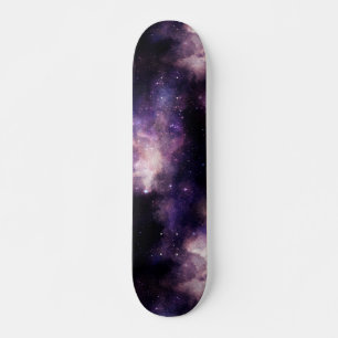 Skate Espaço Celestial Galáxia Céu Noturno Roxo