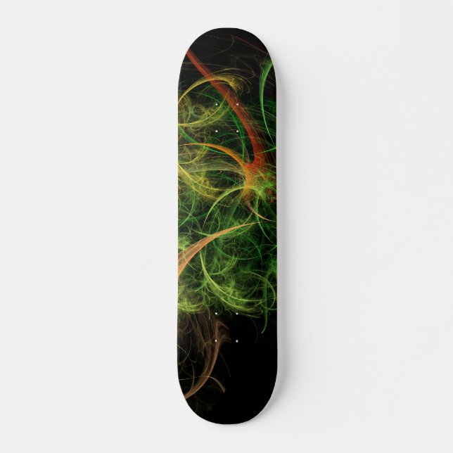 Skate Espaço de Flores de Arte Abstrata (Frente)