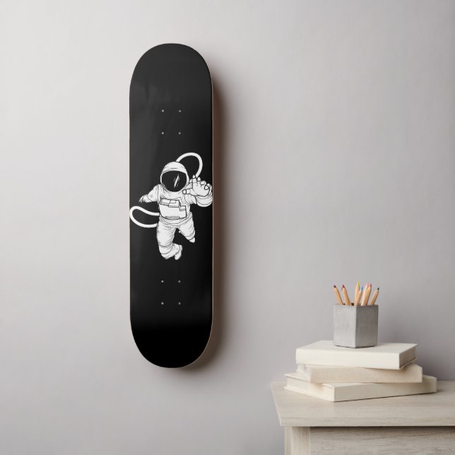 Skate Espaço Exterior Vintage  Astronauta Engraçado (Arte de parede)