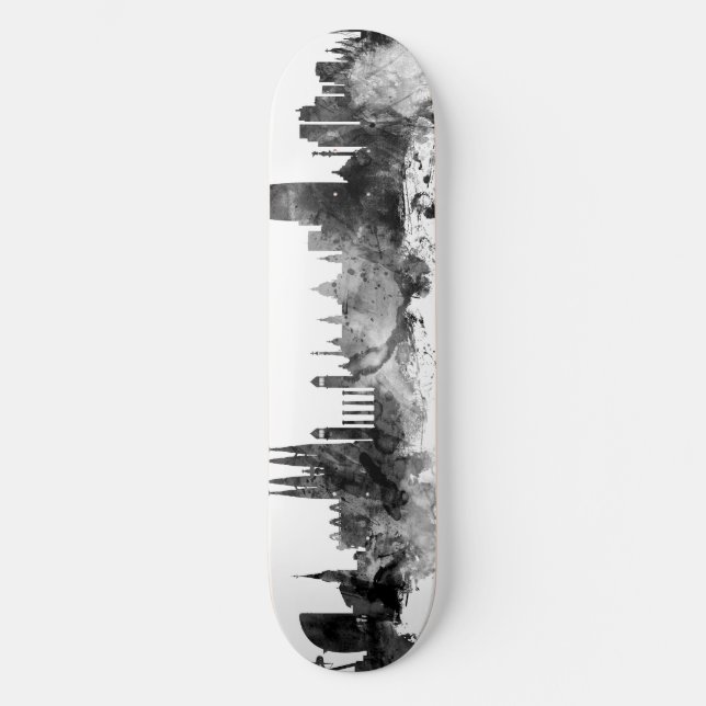 Skate Espanha de Barcelona - Branco preto (Frente)