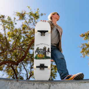 Skate Esperando o Halloween, Cute Bat e Raven