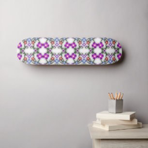Skate Espetacular Olho das Flores Rosa