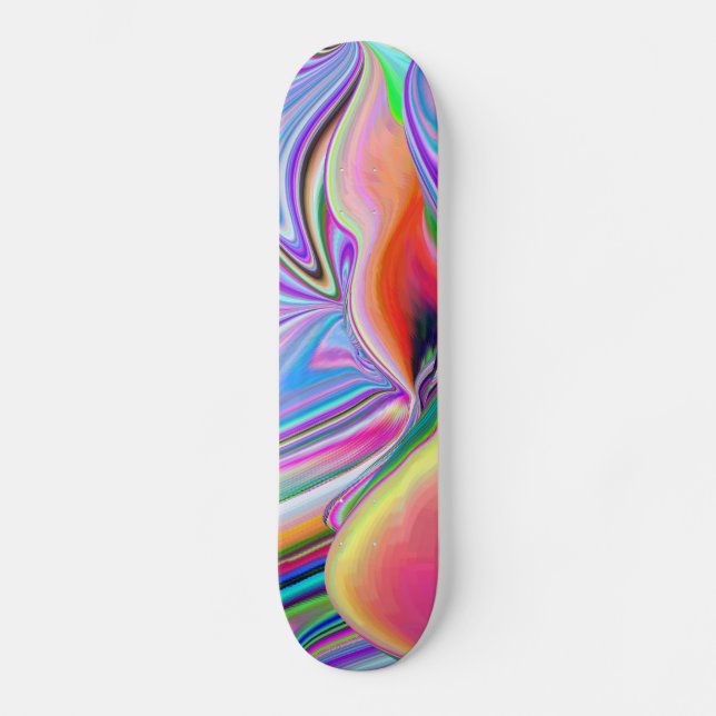 Skate Espírito do Verão Breeze Abstrato 3D Rainbowart (Frente)