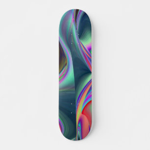 Skate Espírito do Verão Breeze Abstrato 3D Rainbowart