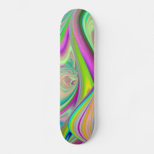 Skate Espírito do Verão Breeze Abstrato 3D Rainbowart