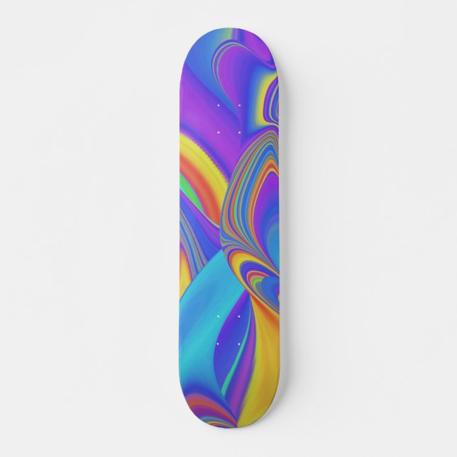 Skate Espírito do Verão Breeze Abstrato 3D Rainbowart (Frente)