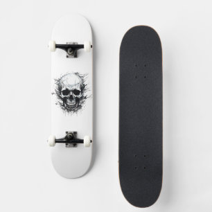 Skate Esqueleto de Caveira Gótica