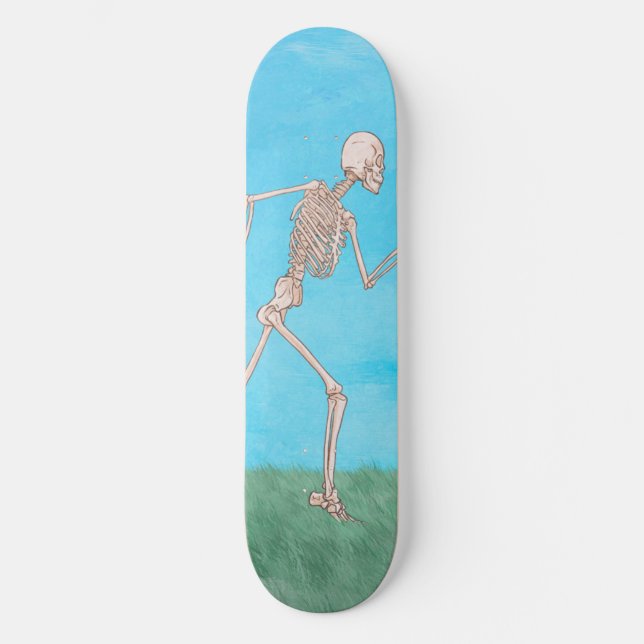 Skate Esqueleto Engraçado Correndo (Frente)