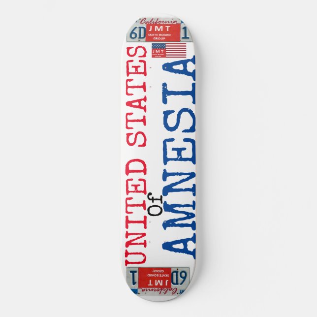 Skate ESTADOS UNIDOS DA AMNESIA 8 1/2" Deck de Skateboar (Frente)