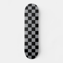 Skate Estampa Xadrez Preto e Cinza