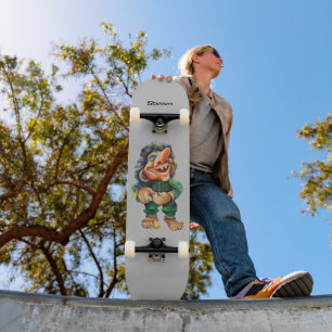 Skate Estandinava - Troll Engraçado Ilustração de Aquare