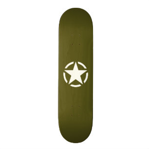 Skate Estêncil estrelado em Khaki Verde