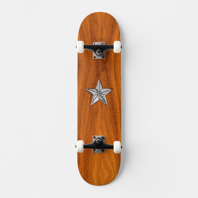 Skate Estilo Cromo Estrela Náutica no Vendedor de Teak (Frente)