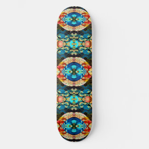 SKATE ESTILO DE ARTE JAPONÊS FLORESTA SIMÉTRICA