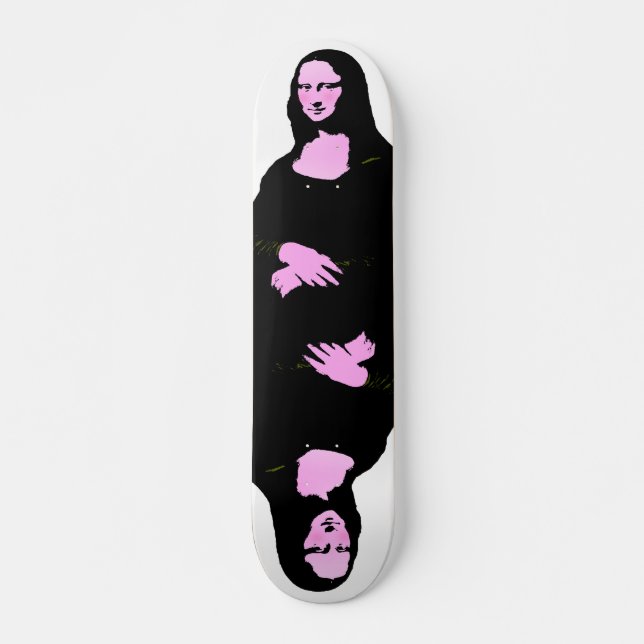 Skate Estilo de Arte Pop da Mona Lisa (Frente)