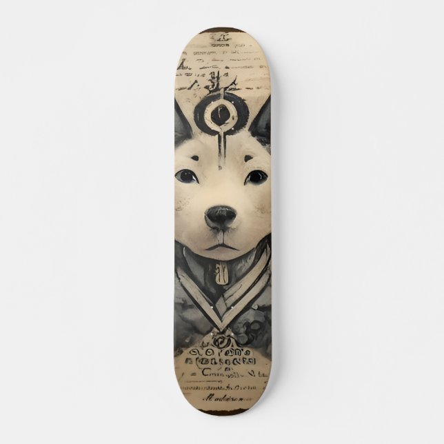 Skate Estilo de manga Cachorro japonês personalizado (Frente)