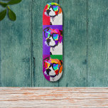 Skate Estilo de pop de arte do retrato de Jack Russell C<br><div class="desc">Estilo de pop de retrato de Jack Russell, bonitinho, Apresentando o Estilo de Arte Pop do Jack Russell, Cute Jack Russell! Você é fã de Jack Russell terriers e skate? Não olhe mais! Apresentamos a vocês um design único e adorável inspirado na pop de arte de Andy Warhol. Este skate...</div>