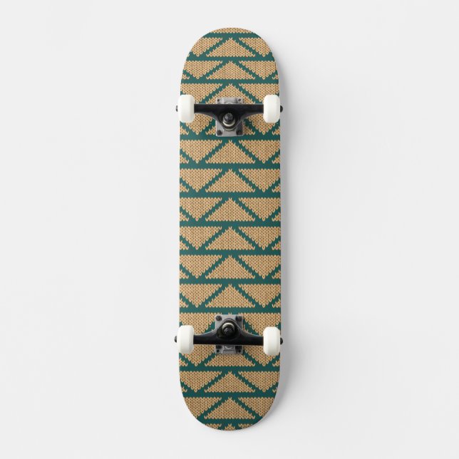 Skate Estilo étnico teste padrão feito malha (Frente)