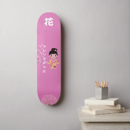 Skate Estilo Japonês com Monograma "Flor"