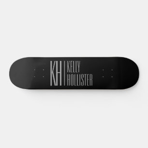 Skate Estiloso Minimal & Moderno Logotipo de Iniciais e 