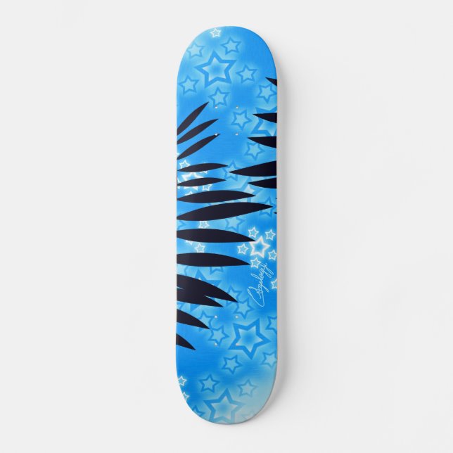 Skate Estrelas Azuis Tropicais (Frente)