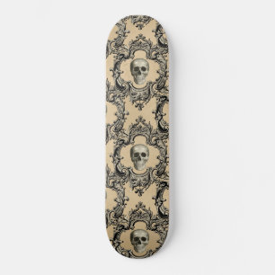 Skate Estrutura Vitoriana Skulls Gótico Esqueleto Gótico