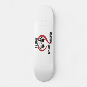 Skate Eu amo meu travesseiro decorativo de cachorro