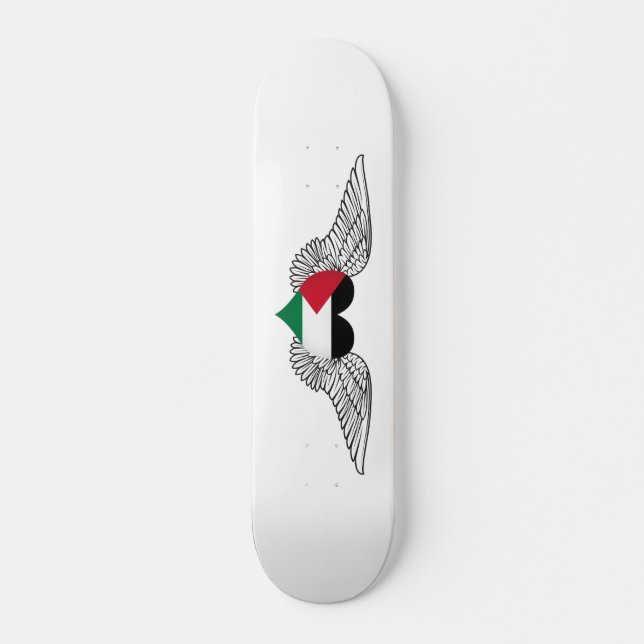 Skate Eu amo Palestina - asas (Frente)