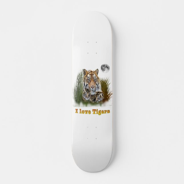 Skate Eu amo Tigers (Frente)