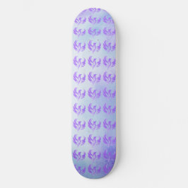 Skate Eu Sou Pássaro de Fogo Chama Violeta - Fundo Viole