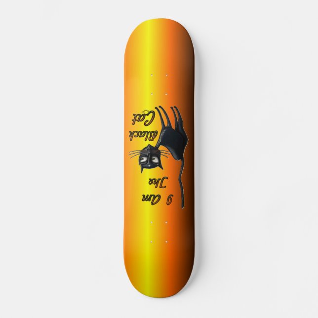 Skate Eu Sou Tabuleiro De Gato Negro (Frente)