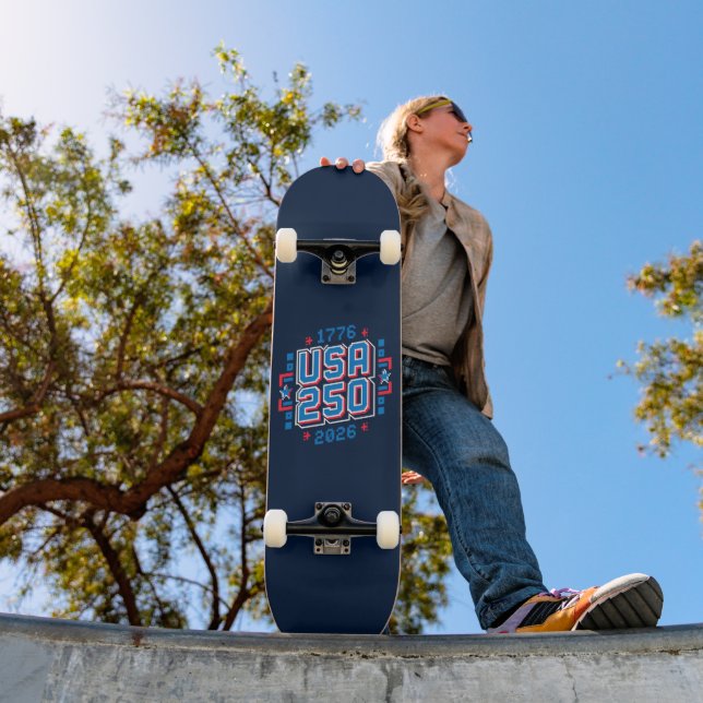 Skate EUA 250 - 1776-2026 Pixel Art (Ao ar livre 1)