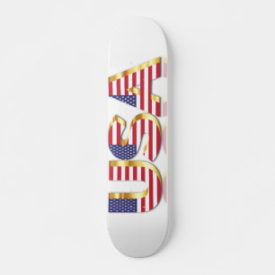 Skate EUA - Estados Unidos da América - Bandeira - Patr