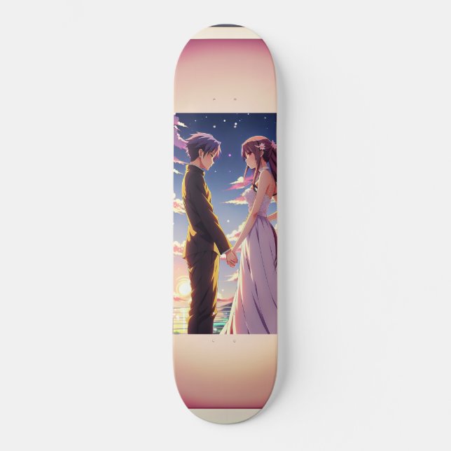 Skate Exclusivo: Casal Anime (Frente)