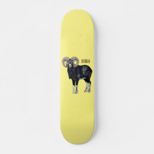 Skate Exemplo de desenho animado de ovelhas Mouflon