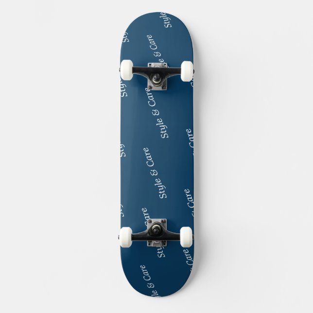 Skate Eye Catching Custom Brand Name Text Pattern Navy (Frente)