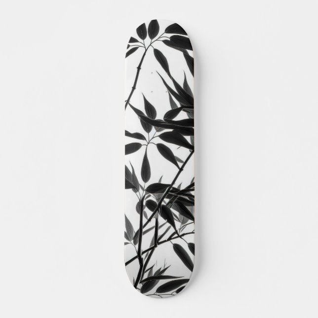 Skate Fábrica de Bambu preto e branco (Frente)