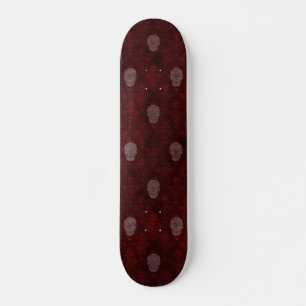 Skate Falln Victorian Skulls Red