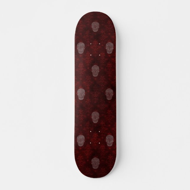 Skate Falln Victorian Skulls Red (Frente)