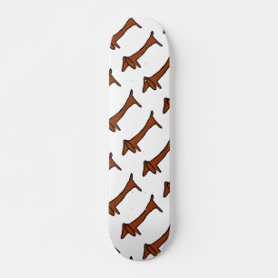 Skate Famoso Abstrato Brown Dachshund