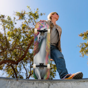 Skate Fantasy Unicorn Rainbow Colors Unicorn Lovers