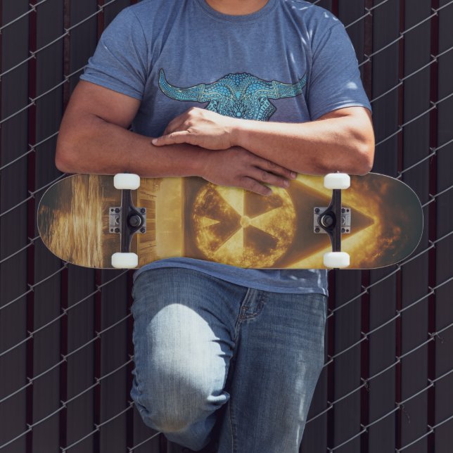 Skate Fantasy Yellow Radioative Símbolo Arte Digital (Ao ar livre 3)