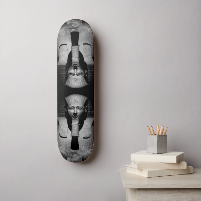 Skate Faraó rei preto e branco (Arte de parede)