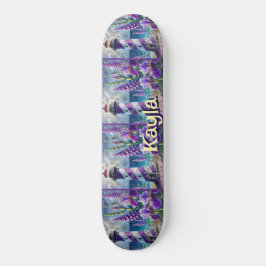 Skate Farol Roxo com Foxglove & Iris Personalizado