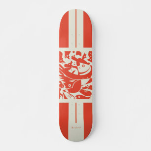 Skate Fazenda de animais, vermelho