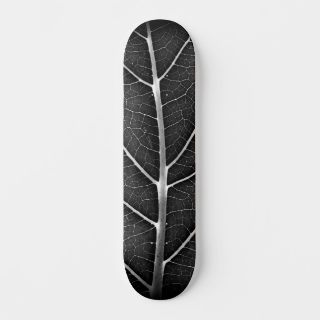 Skate Fecho de folhas brilhantes a preto e branco (Frente)