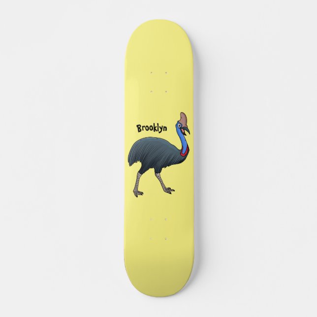 Skate Feliz desenho animado de pássaro (Frente)