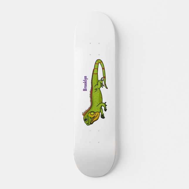 Skate Feliz desenho da iguana verde (Frente)